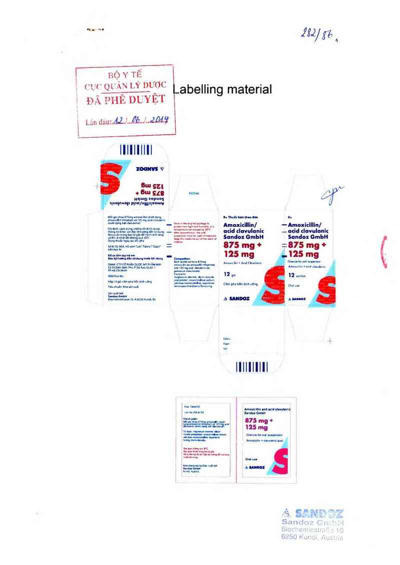 thông tin, cách dùng, giá thuốc Amoxicillin/acid clavulanic Sandoz GmbH - ảnh 0