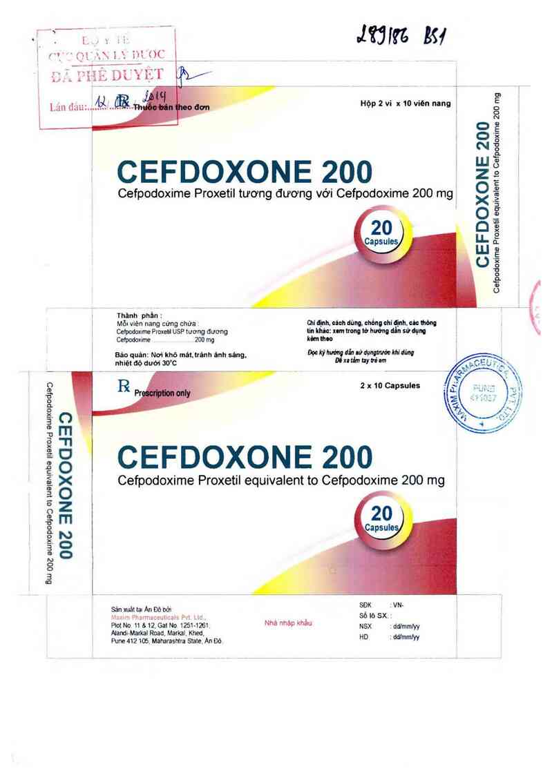 thông tin, cách dùng, giá thuốc Cefdoxone 200 - ảnh 0