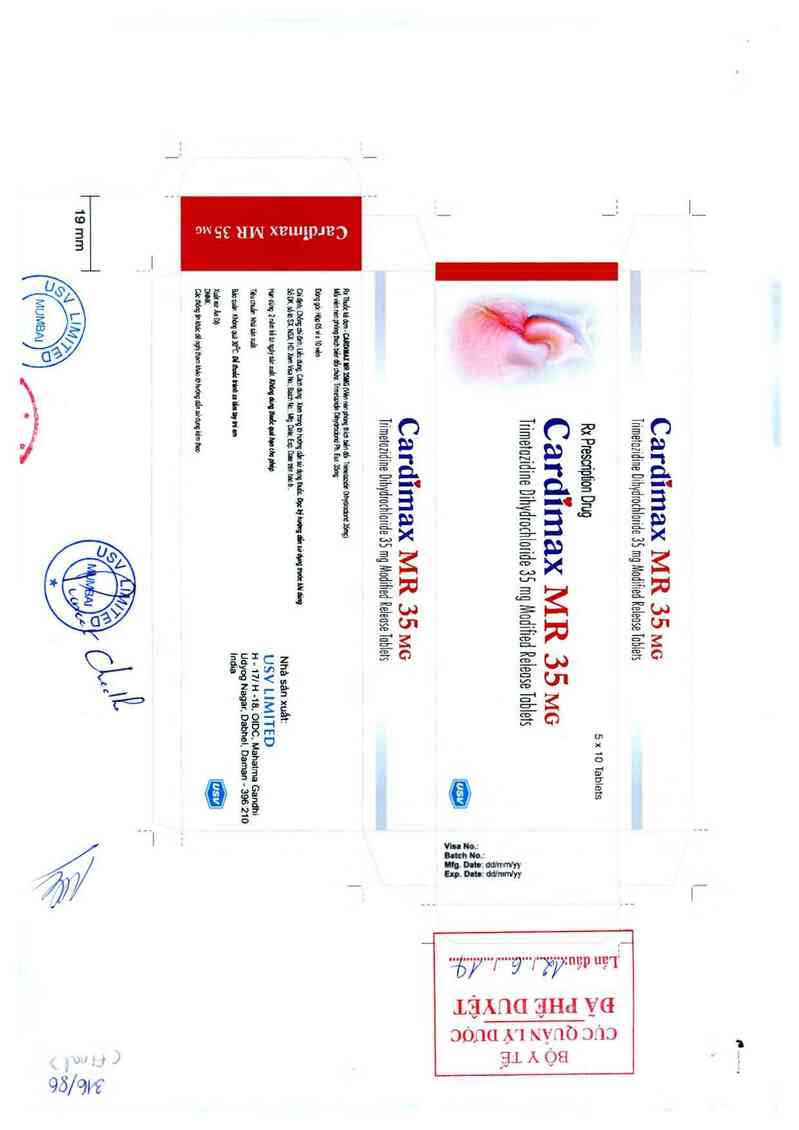 thông tin, cách dùng, giá thuốc Cardimax MR 35mg - ảnh 0