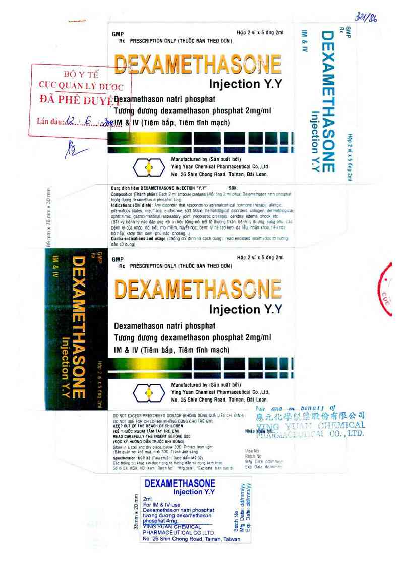 thông tin, cách dùng, giá thuốc Dexamethasone Injection YY - ảnh 0