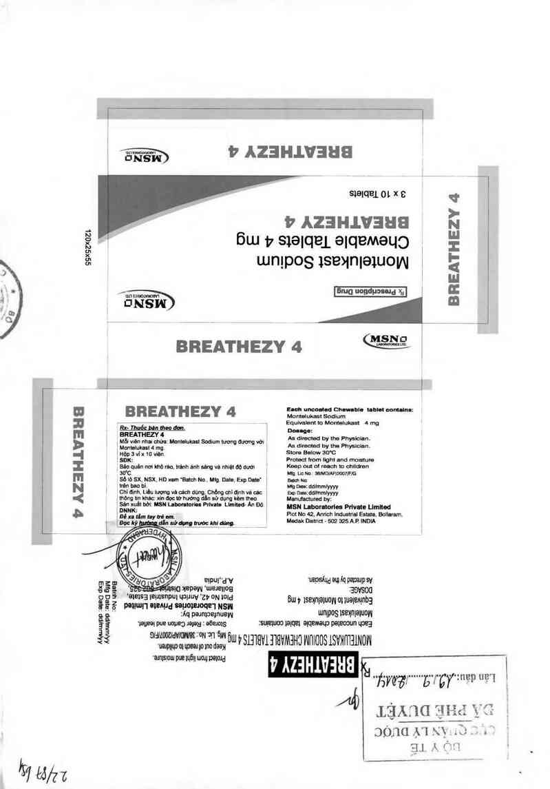 thông tin, cách dùng, giá thuốc Breathezy 4 - ảnh 0