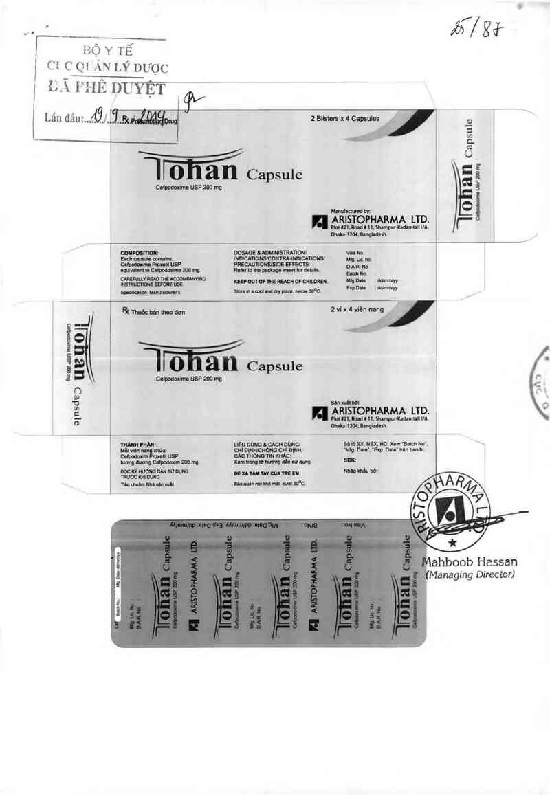 thông tin, cách dùng, giá thuốc Tohan capsule - ảnh 0