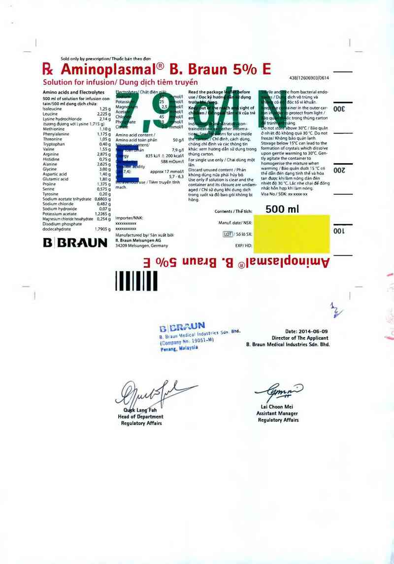 thông tin, cách dùng, giá thuốc Aminoplasmal B.Braun 5% E - ảnh 4