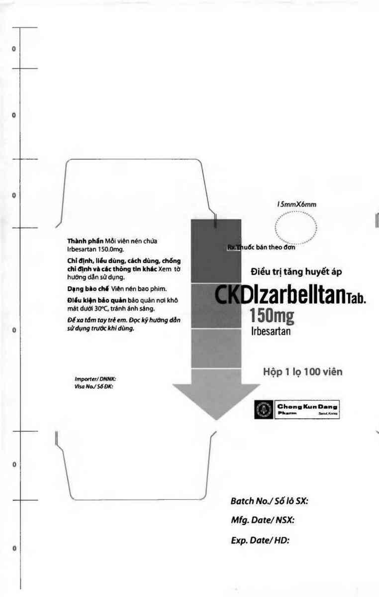 thông tin, cách dùng, giá thuốc CKDIzarbelltan tab. 150mg - ảnh 0