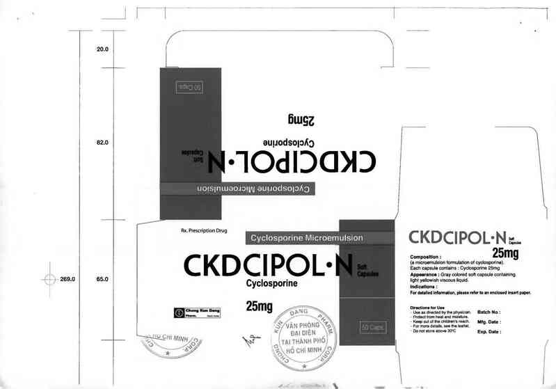 thông tin, cách dùng, giá thuốc CKDCipol-N 25mg - ảnh 1