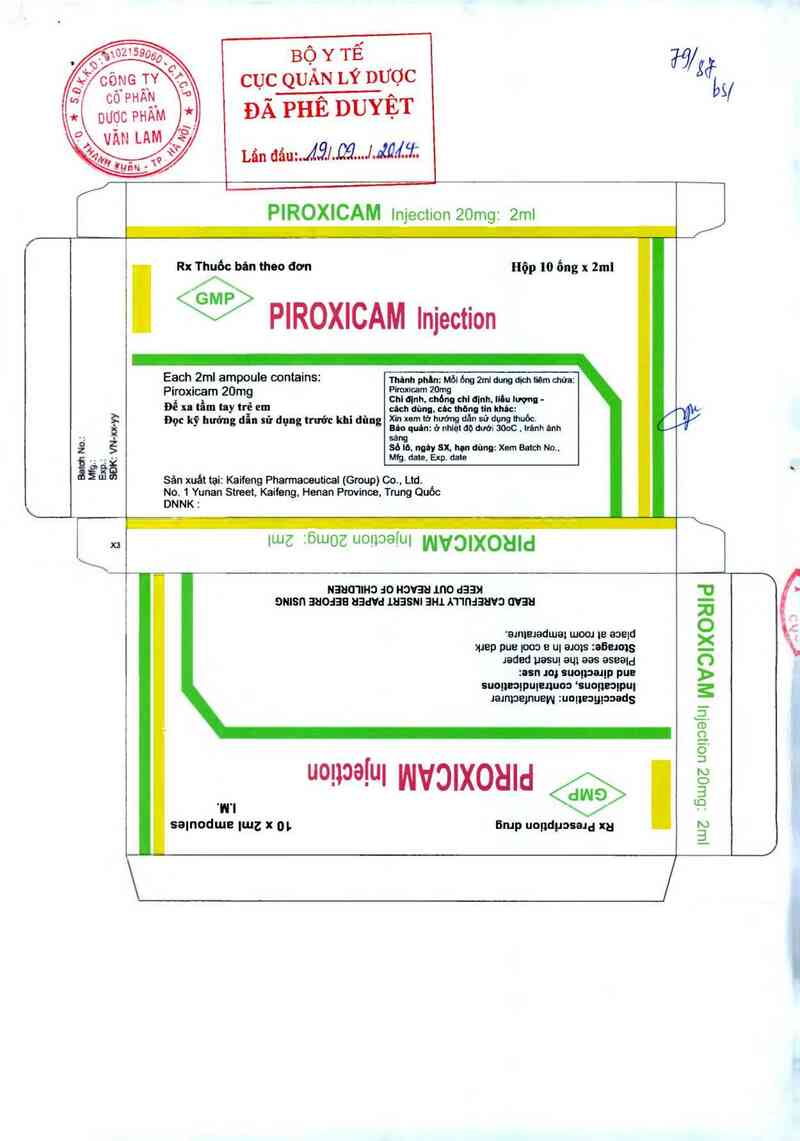 thông tin, cách dùng, giá thuốc Piroxicam Injection - ảnh 0