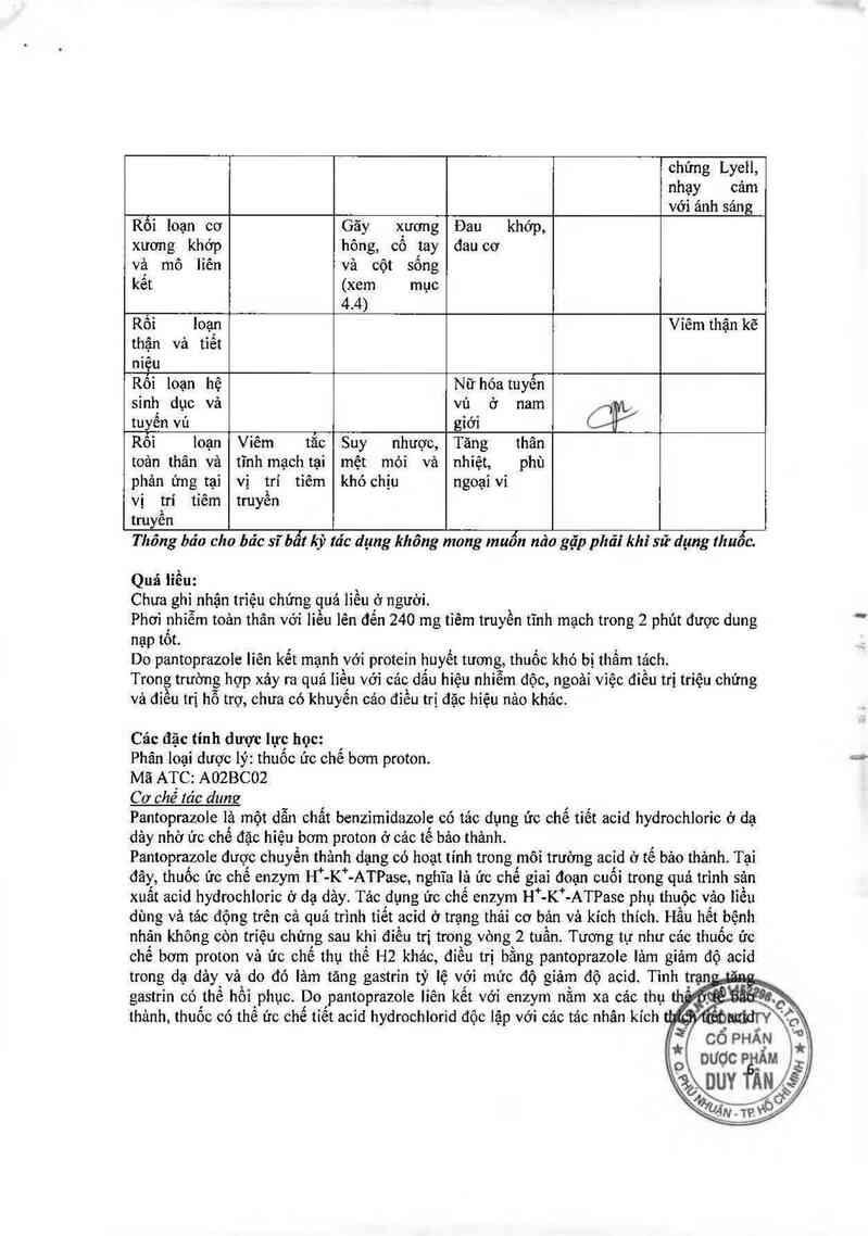 thông tin, cách dùng, giá thuốc Pantoprazole-Teva 40mg - ảnh 9