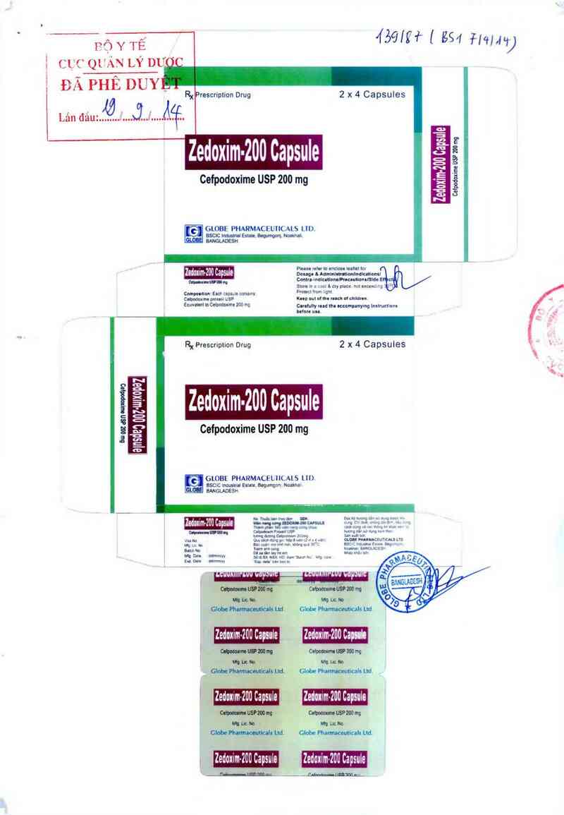 thông tin, cách dùng, giá thuốc Zedoxim-200 capsule - ảnh 0