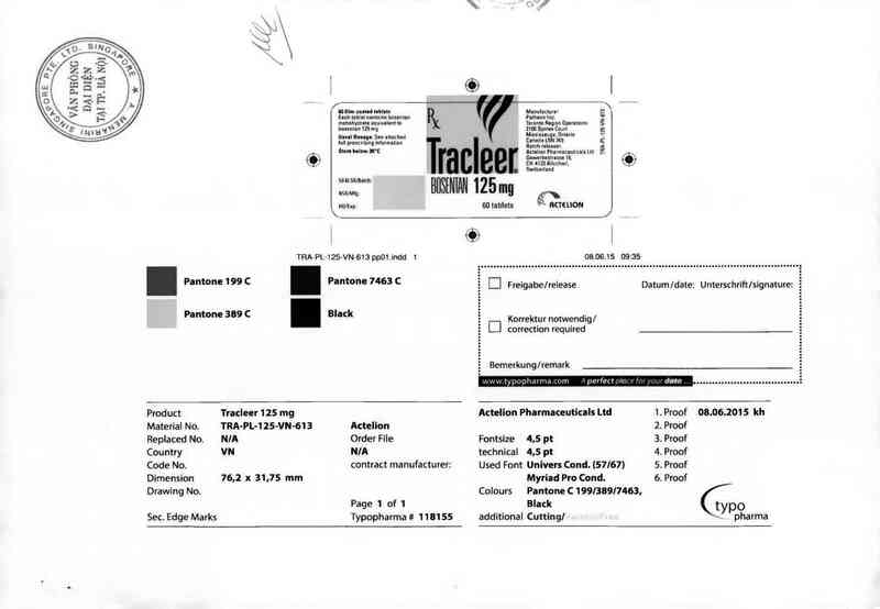 thông tin, cách dùng, giá thuốc Tracleer (CS xuất xưởng: Actelion Pharmaceuticals Ltd, đ/c: Gewerbestrasse 16, CH-4123 Allschwil, Switzerland) - ảnh 1