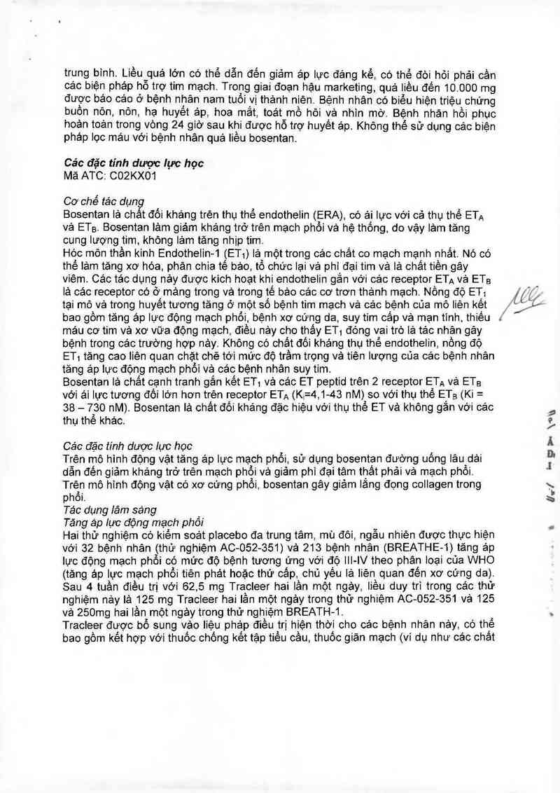 thông tin, cách dùng, giá thuốc Tracleer (CS xuất xưởng: Actelion Pharmaceuticals Ltd, đ/c: Gewerbestrasse 16, CH-4123 Allschwil, Switzerland) - ảnh 13