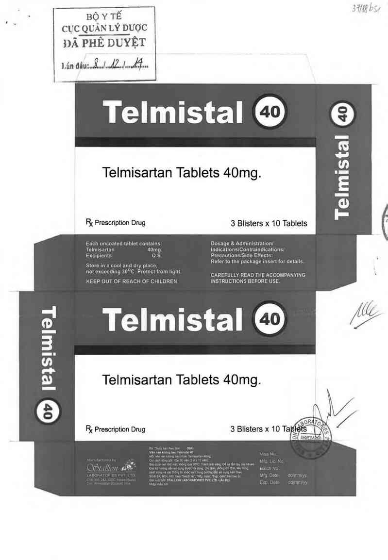 thông tin, cách dùng, giá thuốc Telmistal-40 - ảnh 0