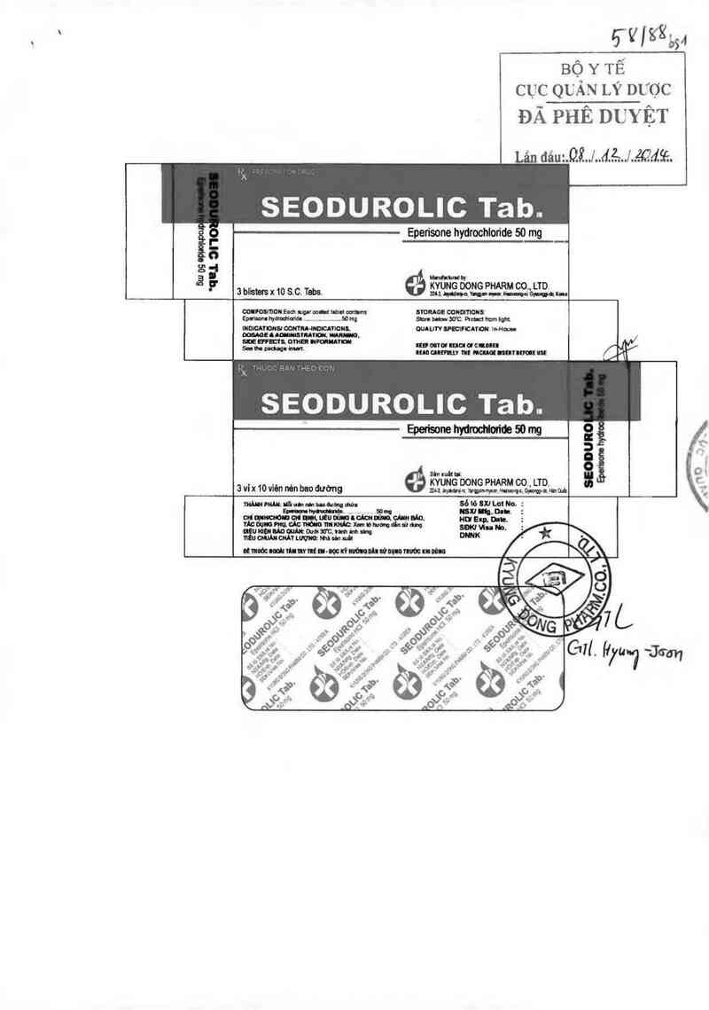 thông tin, cách dùng, giá thuốc Seodurolic Tab. - ảnh 0