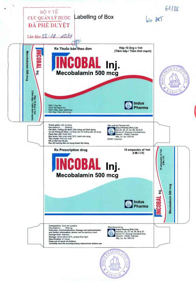 thông tin, cách dùng, giá thuốc Incobal Inj. 1ml - ảnh 0