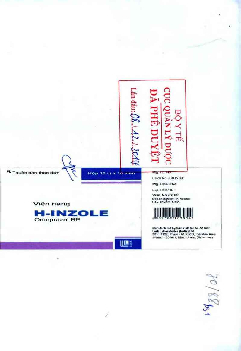 thông tin, cách dùng, giá thuốc H-Inzole - ảnh 1