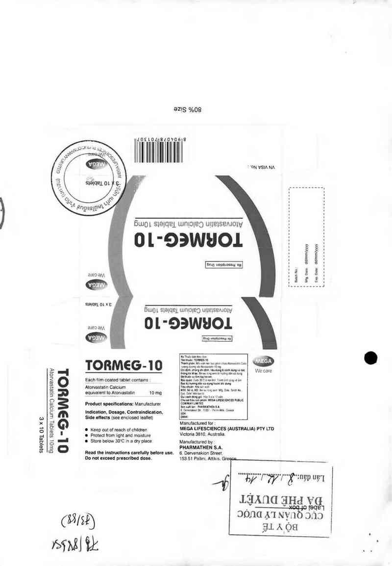 thông tin, cách dùng, giá thuốc Tormeg-10 - ảnh 0