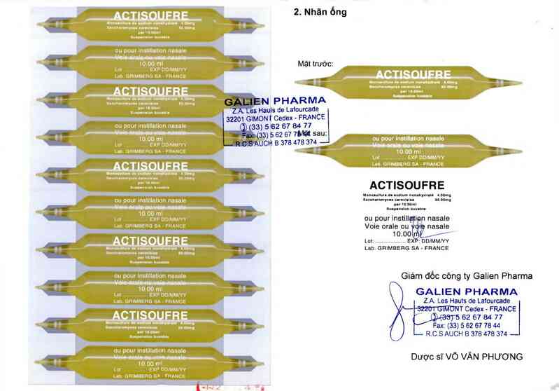 thông tin, cách dùng, giá thuốc Actisoufre - ảnh 2