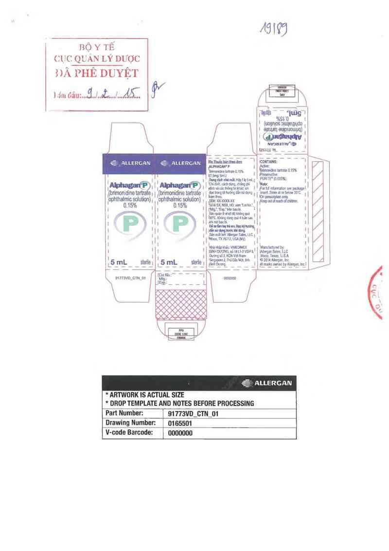 thông tin, cách dùng, giá thuốc Alphagan P - ảnh 0