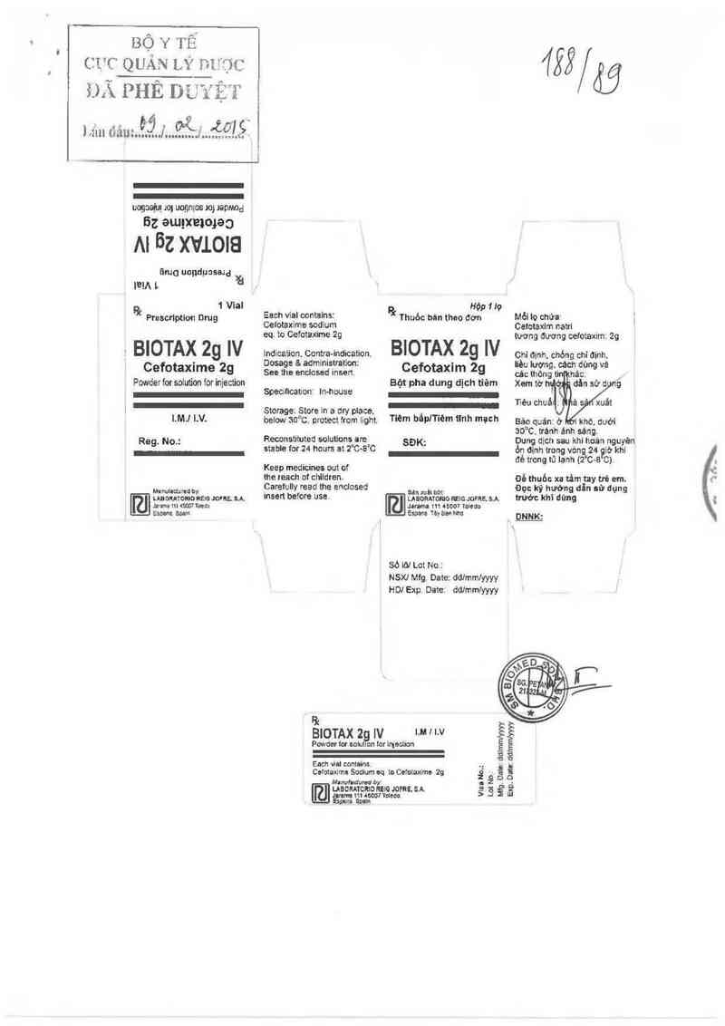 thông tin, cách dùng, giá thuốc Biotax 2g IV - ảnh 0