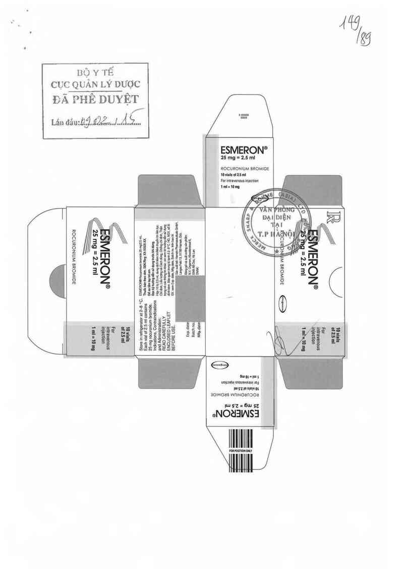 thông tin, cách dùng, giá thuốc Esmeron - ảnh 0