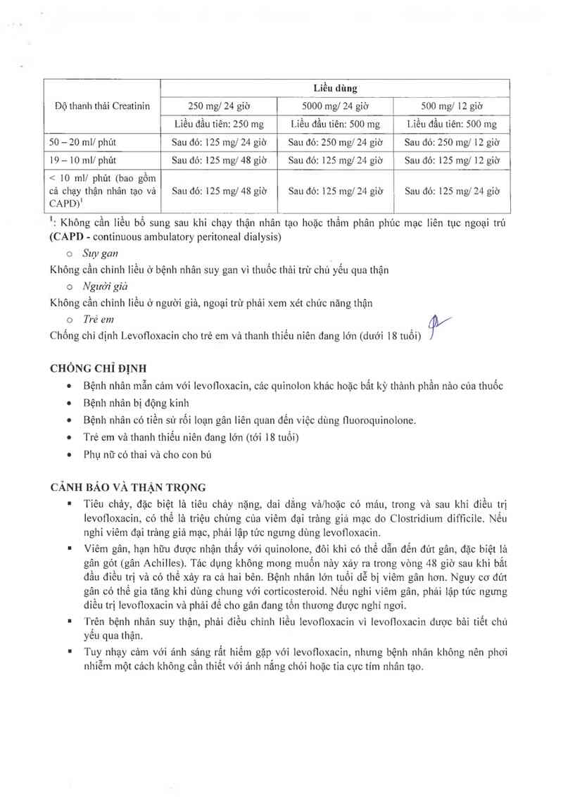 thông tin, cách dùng, giá thuốc Safelevo 750 - ảnh 3