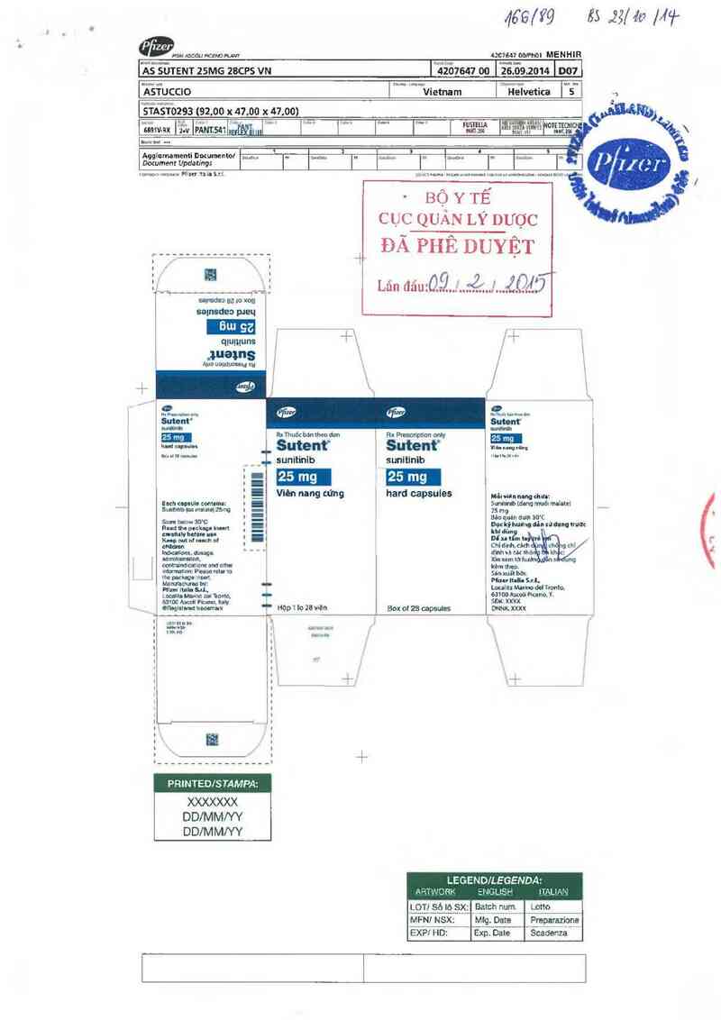 thông tin, cách dùng, giá thuốc Sutent - ảnh 0