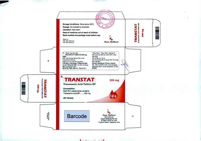 thông tin, cách dùng, giá thuốc Transtat tablets 500 mg - ảnh 3