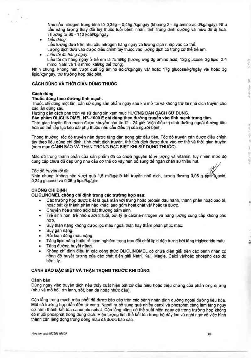 thông tin, cách dùng, giá thuốc OliClinomel N7-1000 E - ảnh 6