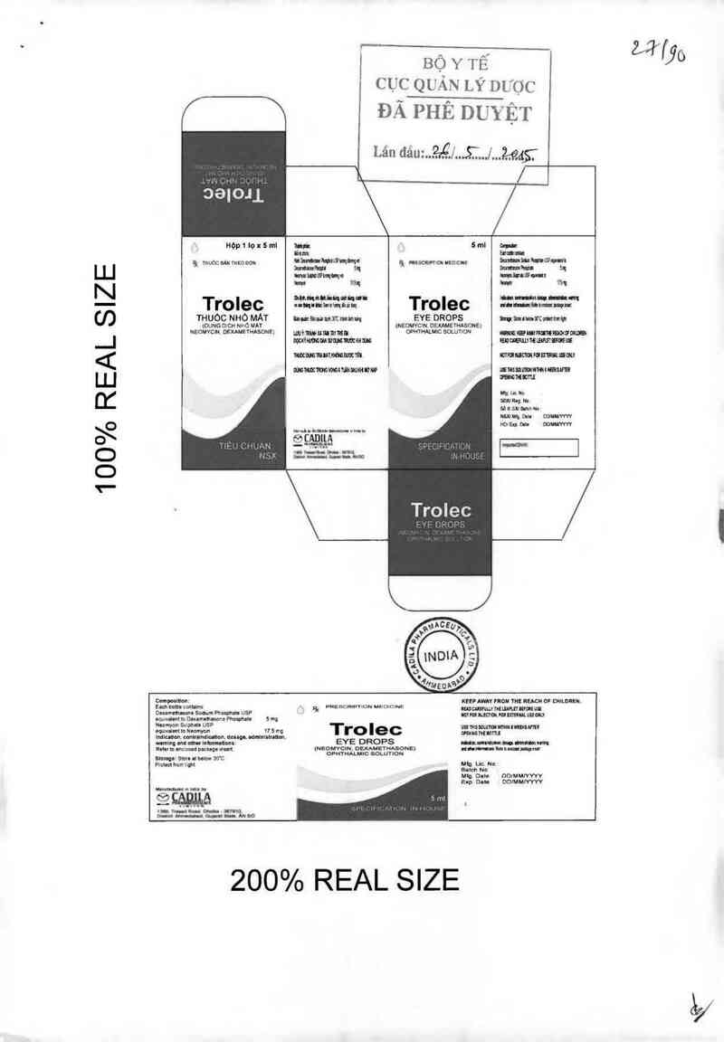 thông tin, cách dùng, giá thuốc Thuốc nhỏ mắt Trolec - ảnh 0