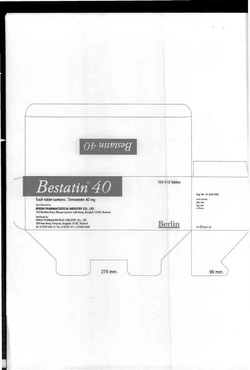 thông tin, cách dùng, giá thuốc Bestatin 40 - ảnh 1