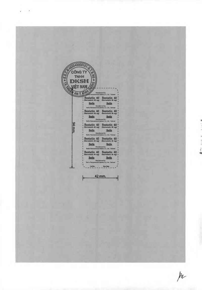 thông tin, cách dùng, giá thuốc Bestatin 40 - ảnh 3