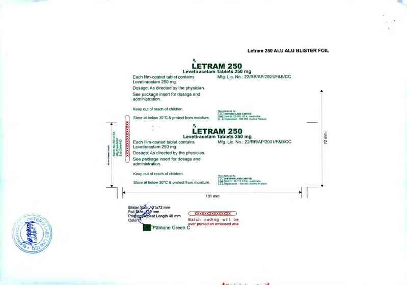 thông tin, cách dùng, giá thuốc Letram-250 - ảnh 1