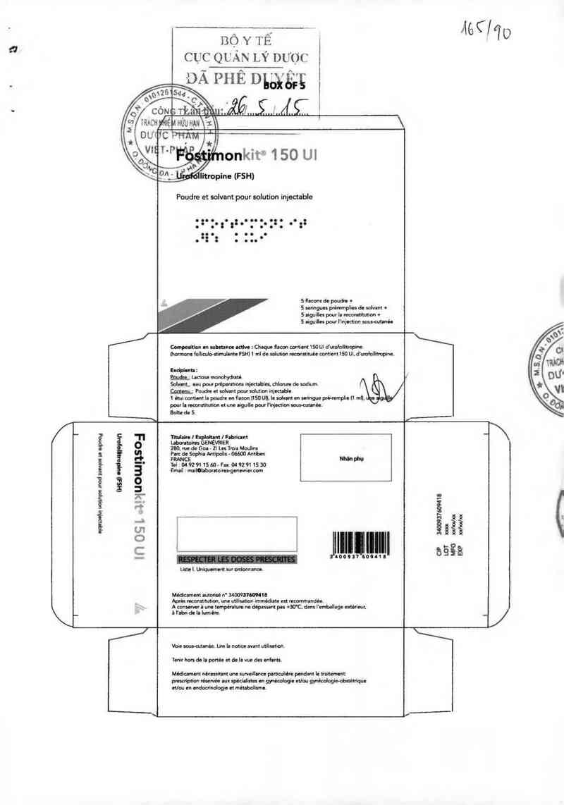 thông tin, cách dùng, giá thuốc Fostimonkit 150IU/ml - ảnh 0