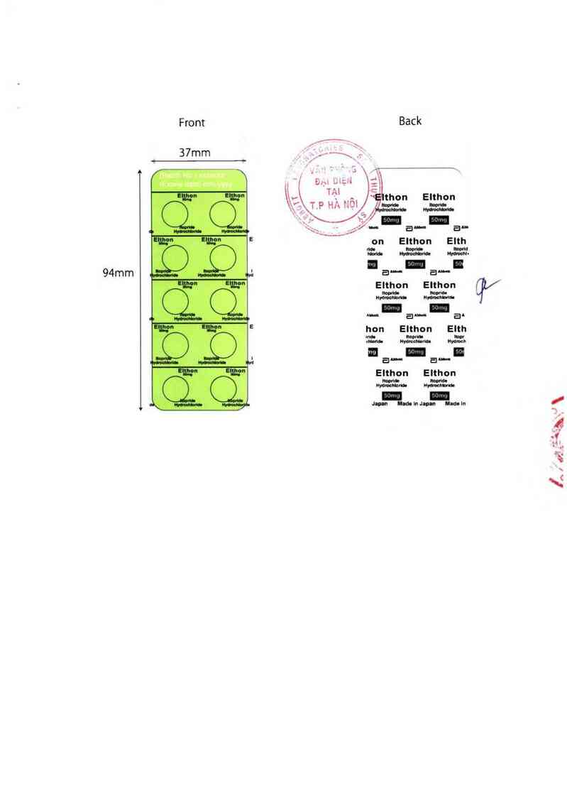 thông tin, cách dùng, giá thuốc Elthon 50mg - ảnh 1