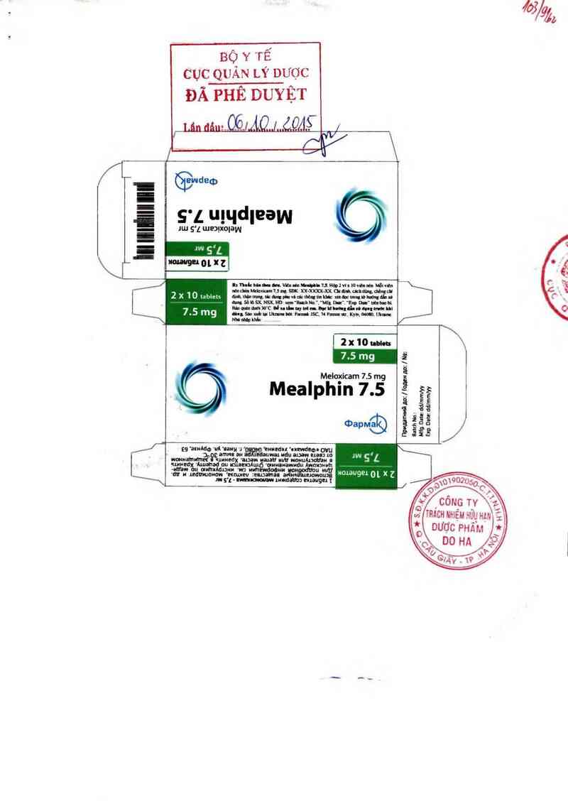 thông tin, cách dùng, giá thuốc Mealphin 7.5 - ảnh 0