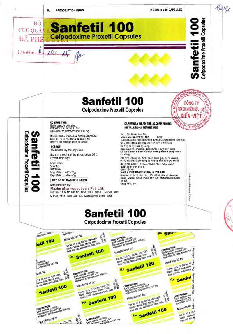 thông tin, cách dùng, giá thuốc Sanfetil 100 - ảnh 0