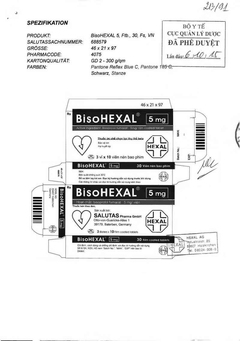 thông tin, cách dùng, giá thuốc Bisohexal - ảnh 0