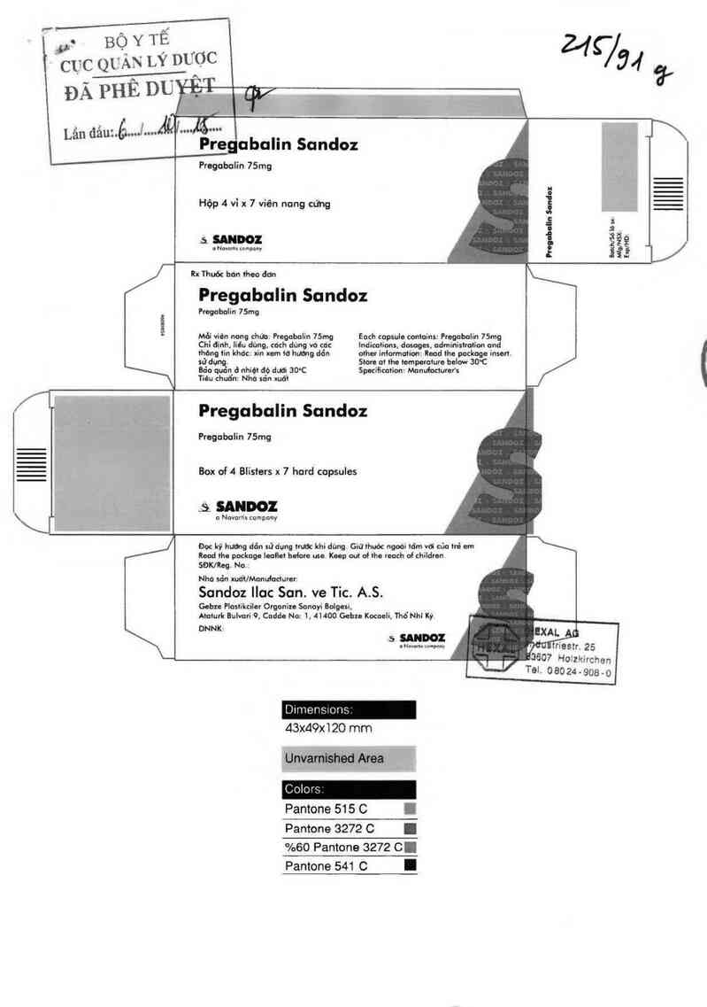 thông tin, cách dùng, giá thuốc Pregabalin Sandoz - ảnh 0
