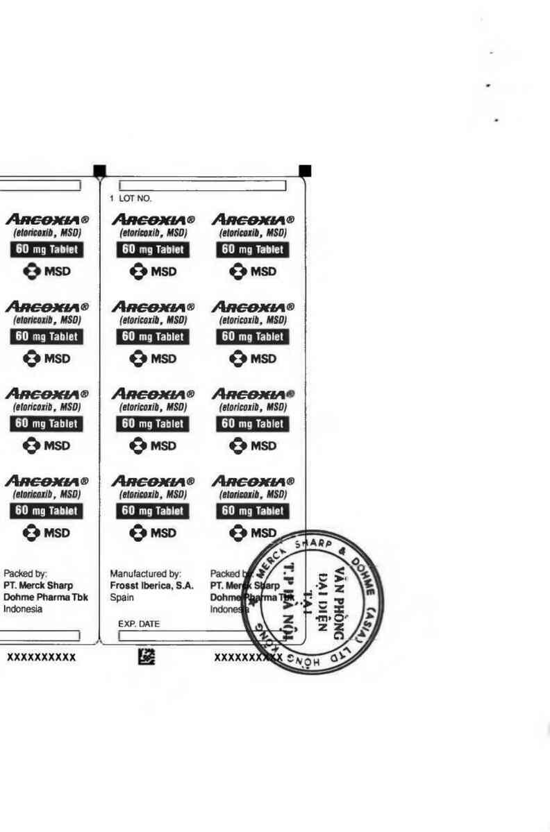 thông tin, cách dùng, giá thuốc Arcoxia 60mg - ảnh 2