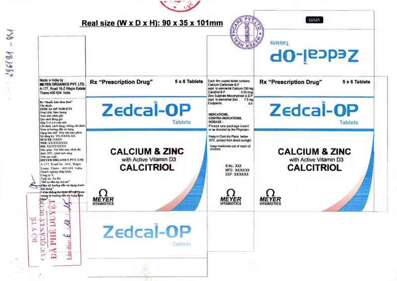 thông tin, cách dùng, giá thuốc Zedcal OP Tablets - ảnh 0