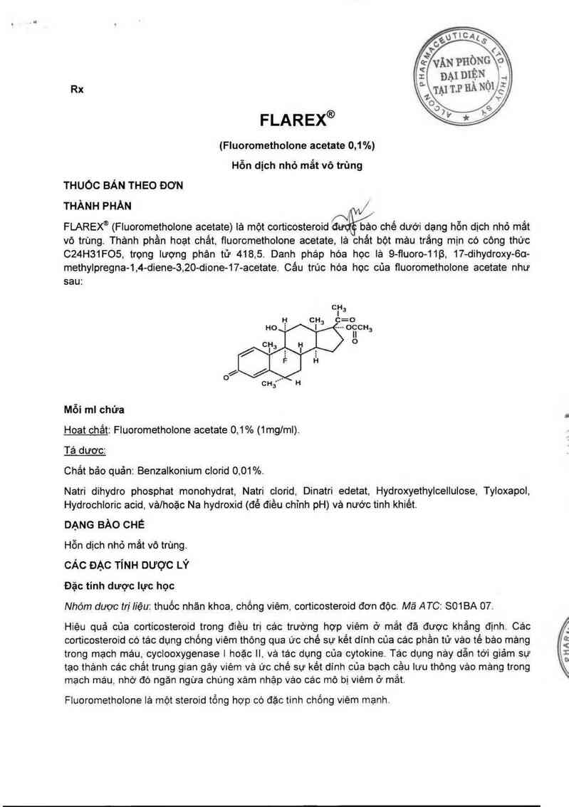 thông tin, cách dùng, giá thuốc Flarex - ảnh 3