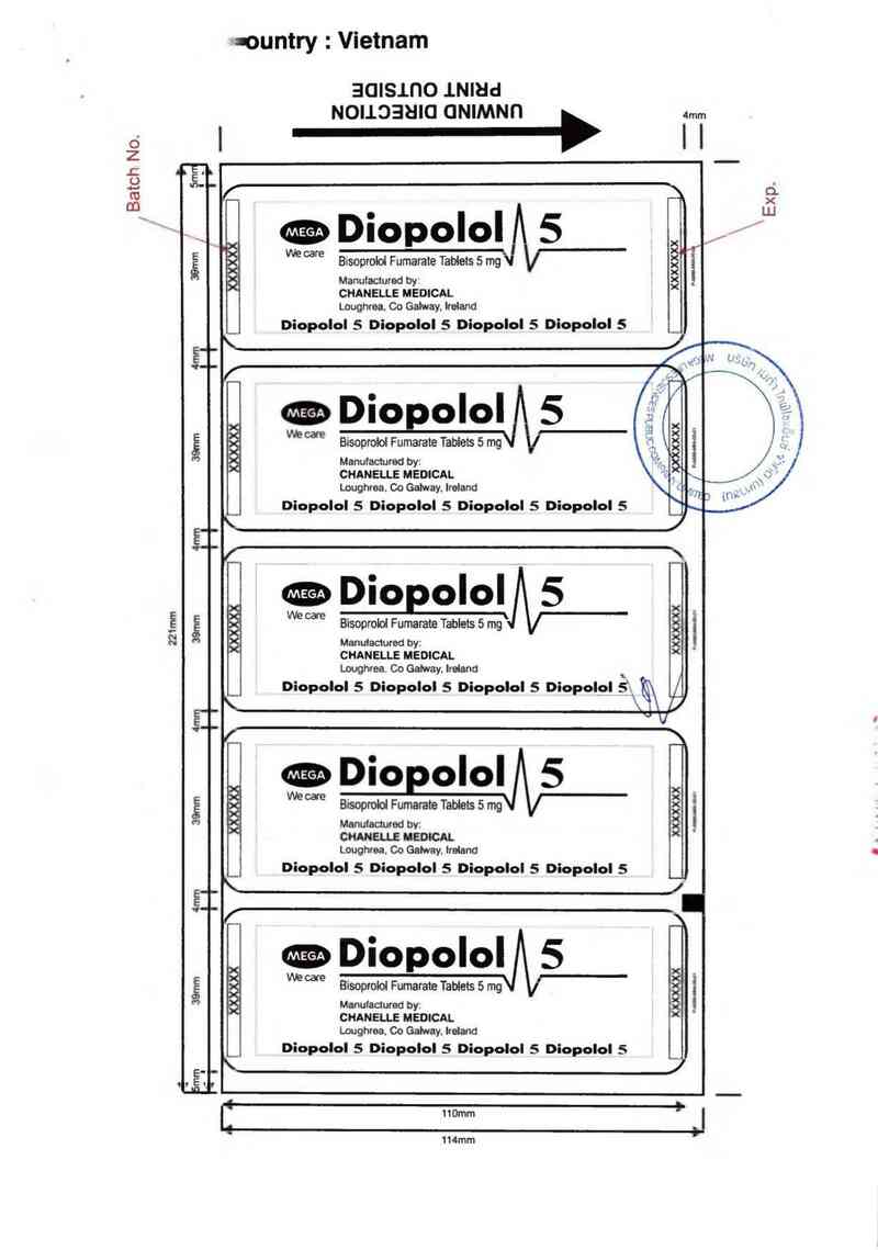 thông tin, cách dùng, giá thuốc Diopolol 5 - ảnh 2