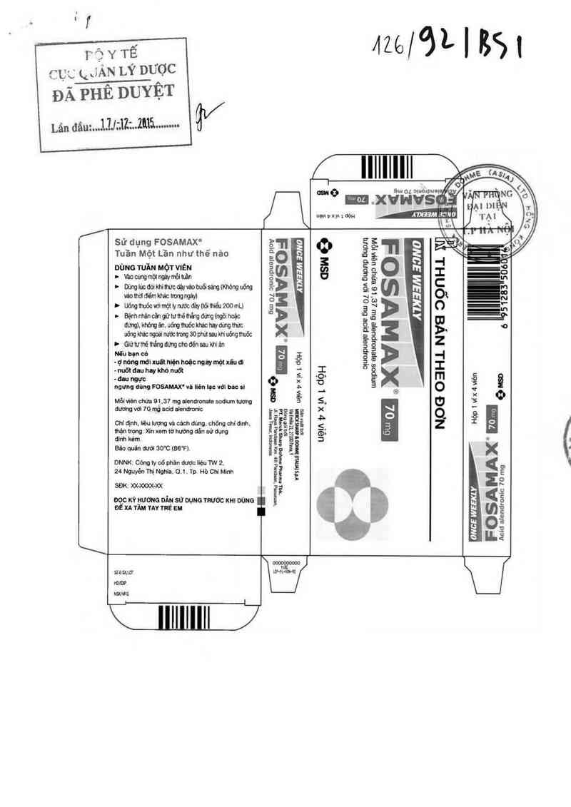 thông tin, cách dùng, giá thuốc Fosamax - ảnh 0