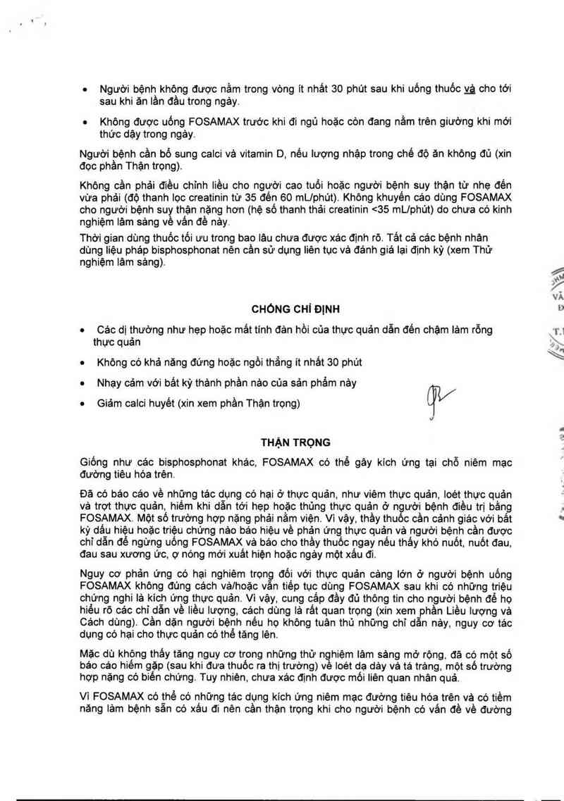 thông tin, cách dùng, giá thuốc Fosamax - ảnh 3