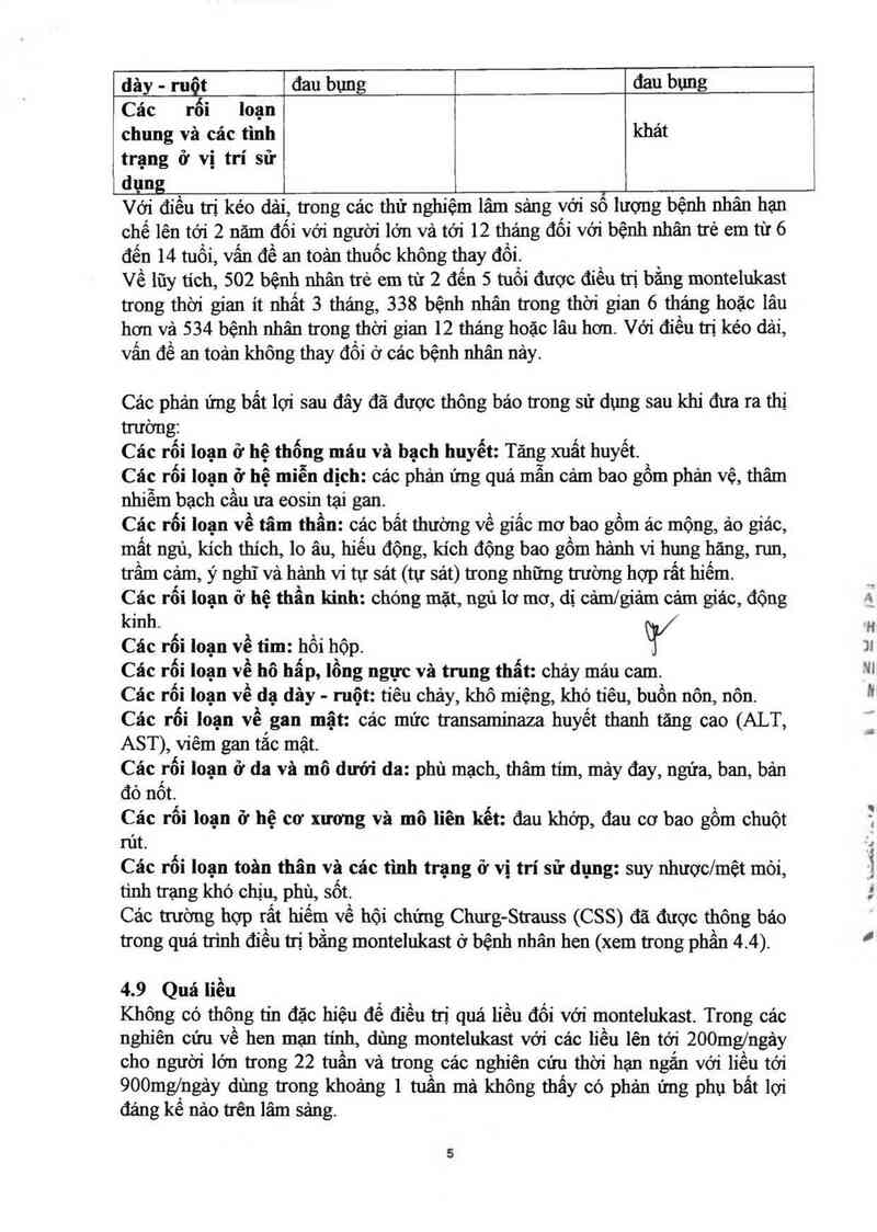 thông tin, cách dùng, giá thuốc Bloktiene 4mg - ảnh 7