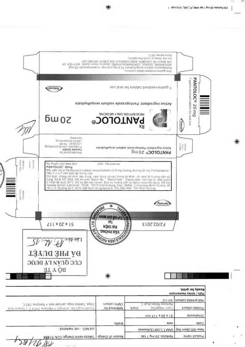 thông tin, cách dùng, giá thuốc Pantoloc 20mg - ảnh 0