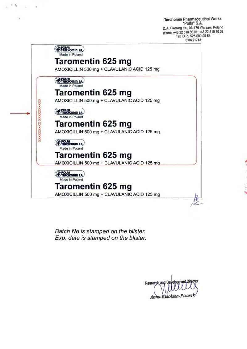 thông tin, cách dùng, giá thuốc Taromentin 625 mg - ảnh 1