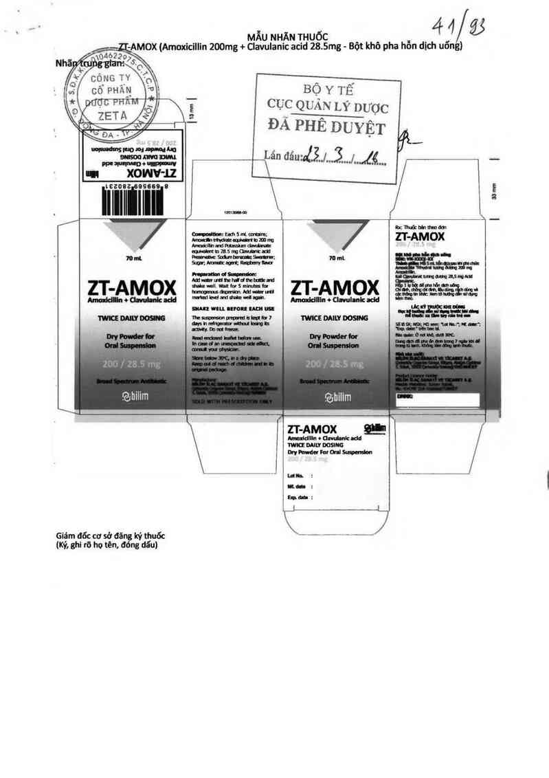 thông tin, cách dùng, giá thuốc ZT-Amox - ảnh 0