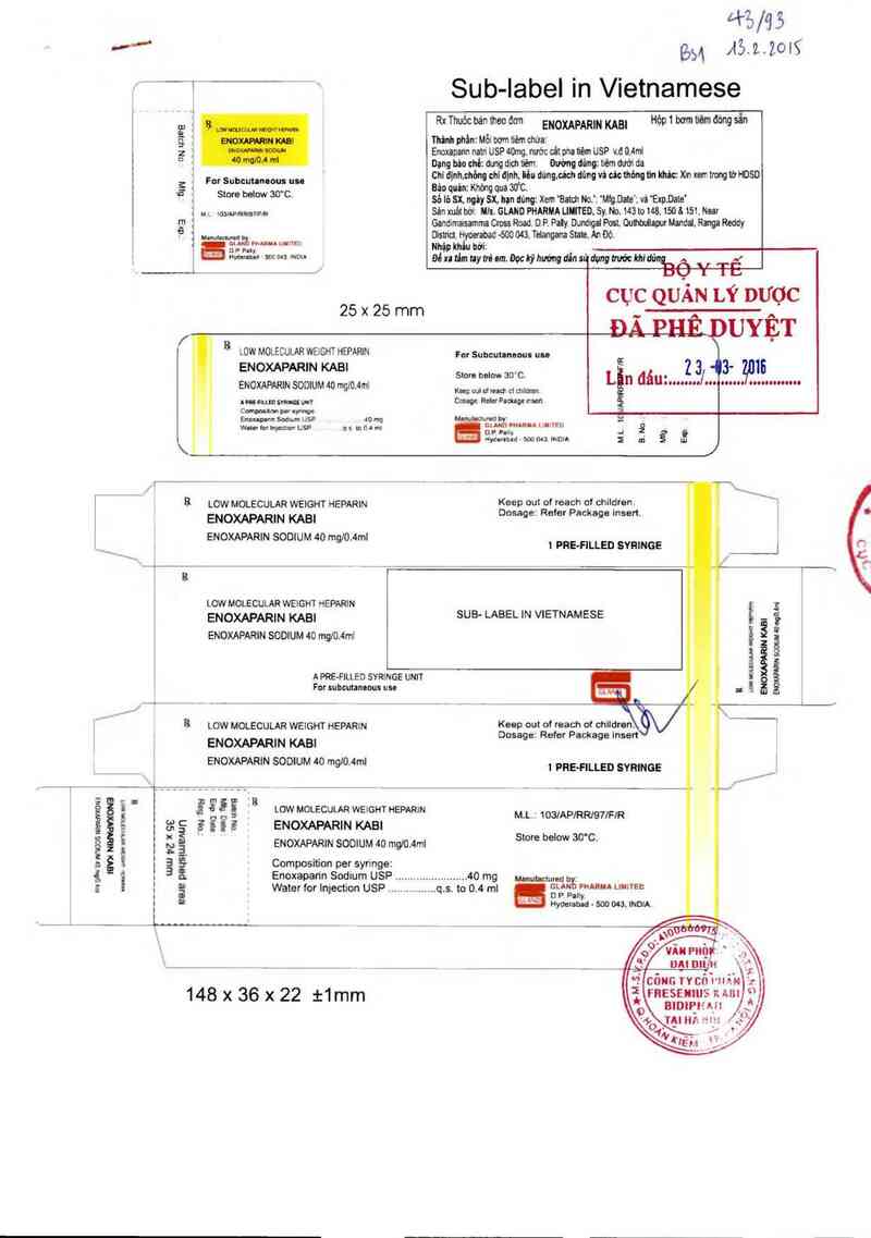thông tin, cách dùng, giá thuốc Enoxaparin Kabi - ảnh 0
