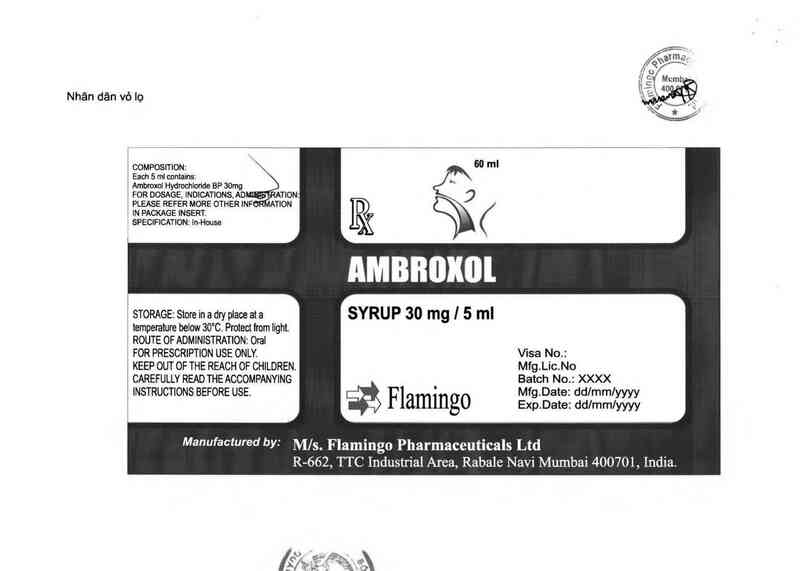 thông tin, cách dùng, giá thuốc Ambroxol Syrup 30mg/5ml - ảnh 2