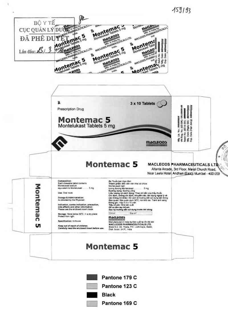 thông tin, cách dùng, giá thuốc Montemac 5 - ảnh 0